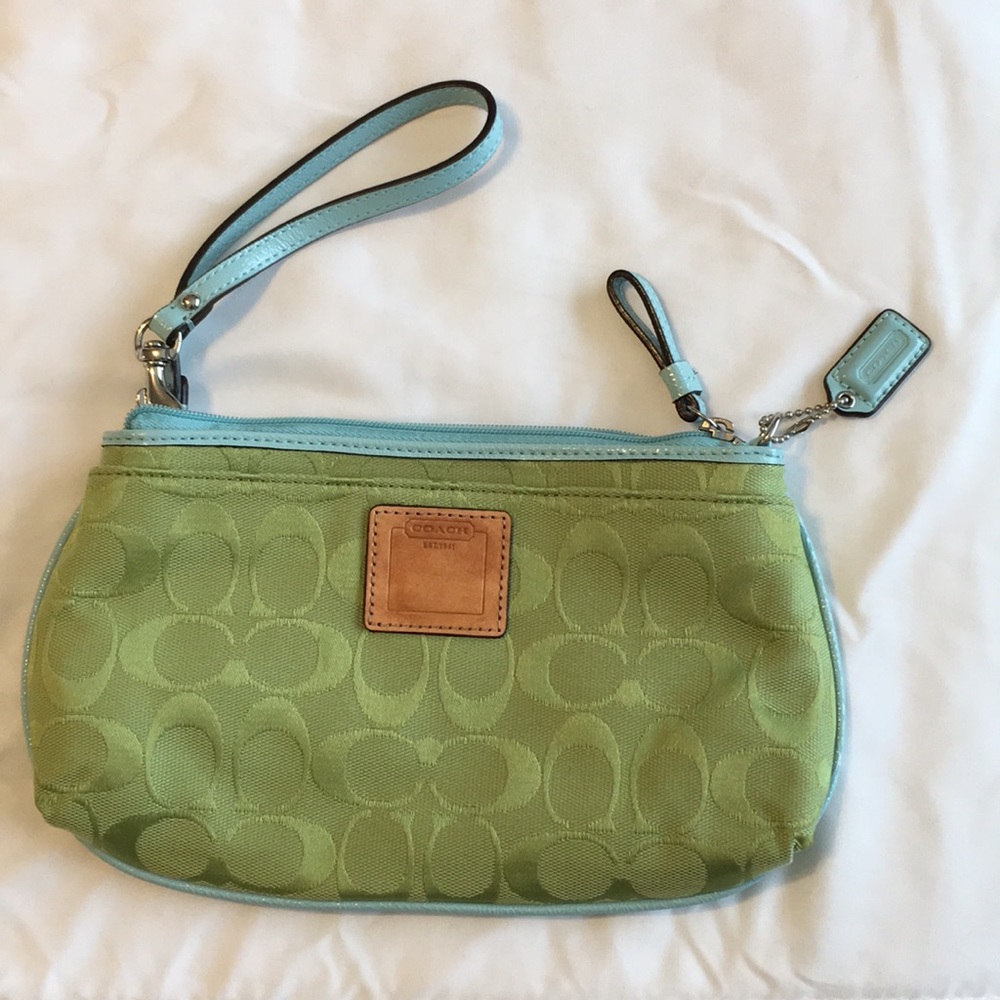 COACH signature large wristlet